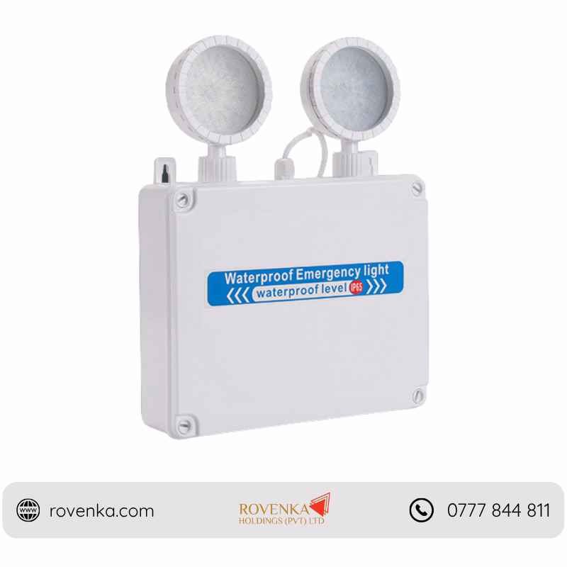 Auto-On Dual Head LED Emergency Light IP65
