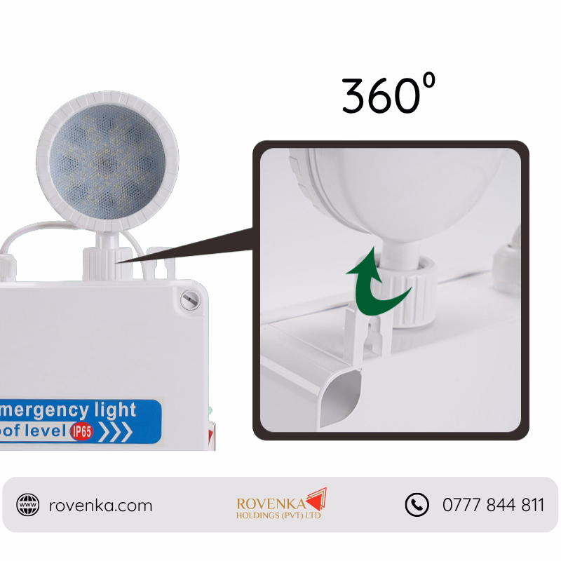 Auto-On Dual Head LED Emergency Light IP65 - Image 2