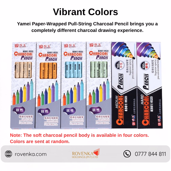 Charcoal Sketch Pencil Set (Soft/Medium/Hard) - Image 4