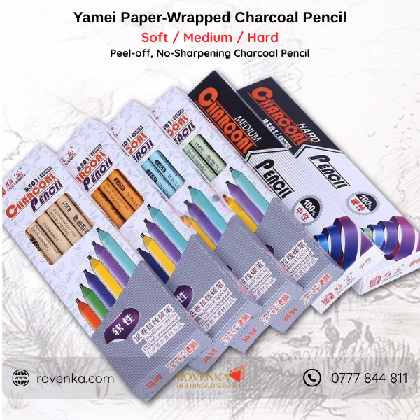 Charcoal Sketch Pencil Set (Soft/Medium/Hard) - Image 5