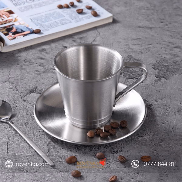 Stainless Steel Insulated Coffee Mug with Handle