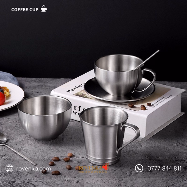 Stainless Steel Insulated Coffee Mug with Handle - Image 2
