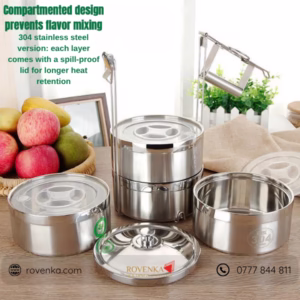 Stainless Steel Tiffin Lunch Carrier (Multi-Layer)