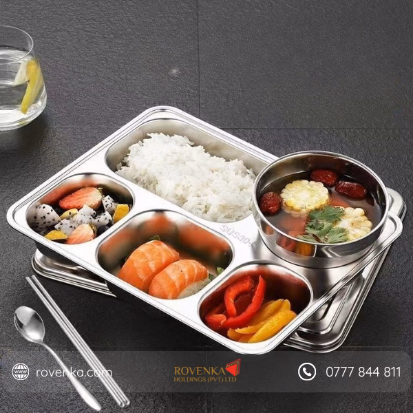 Stainless Steel Divided Lunch Tray