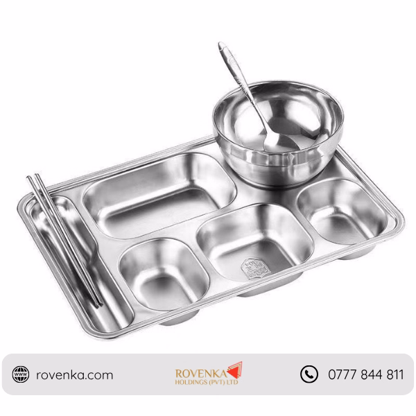 Stainless Steel Divided Lunch Tray - Image 3