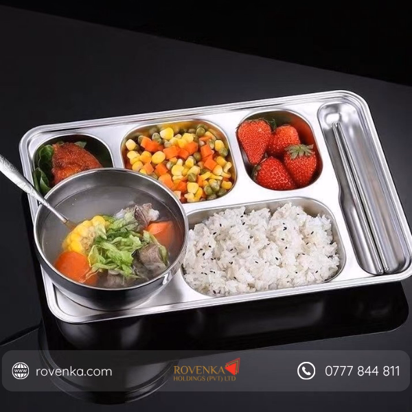 Stainless Steel Divided Lunch Tray - Image 2