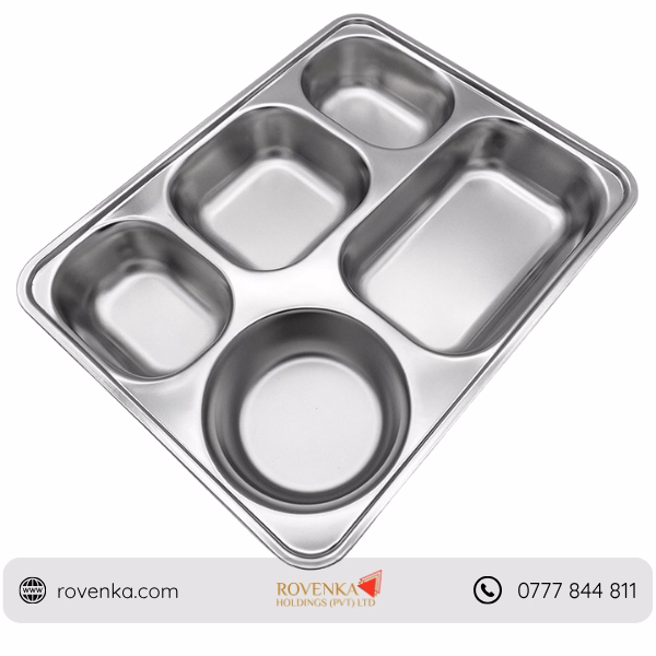 Stainless Steel Divided Lunch Tray - Image 4