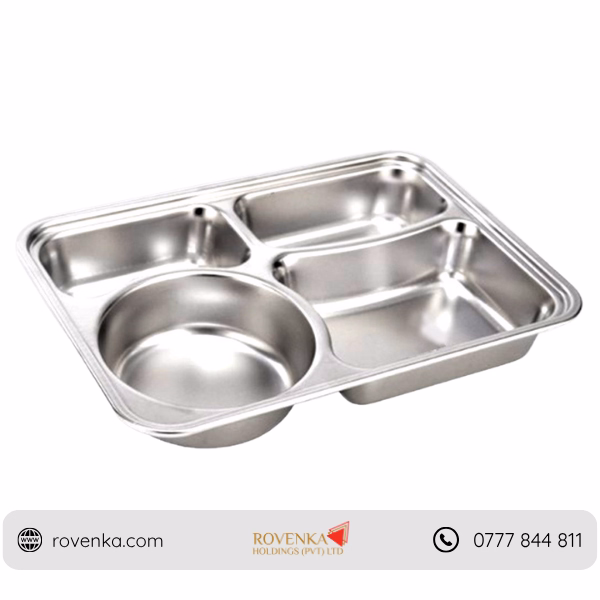 Stainless Steel Divided Lunch Tray - Image 5