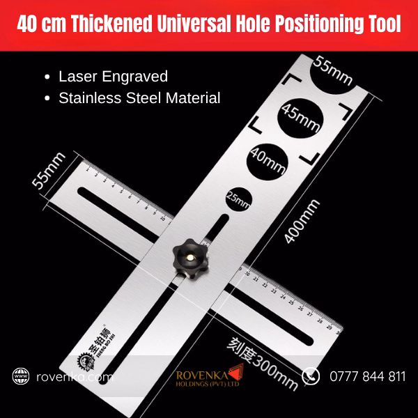 Adjustable Tile Hole Locator Ruler