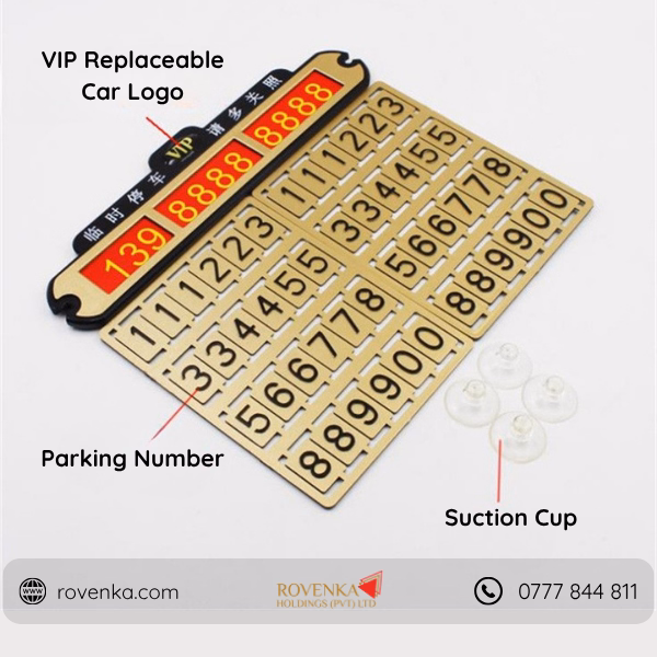 Car Temporary Parking Phone Number Plate