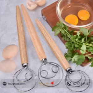 Danish Dough Whisk Beech Wood Handle