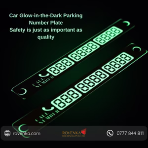 Glow in the Dark Parking Number Plate