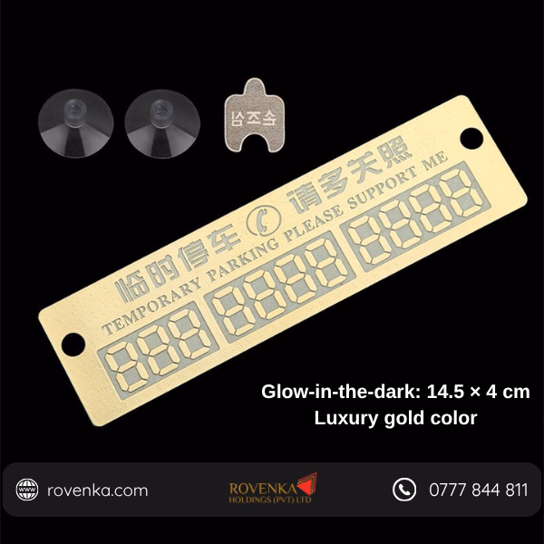 Glow in the Dark Parking Number Plate - Image 4