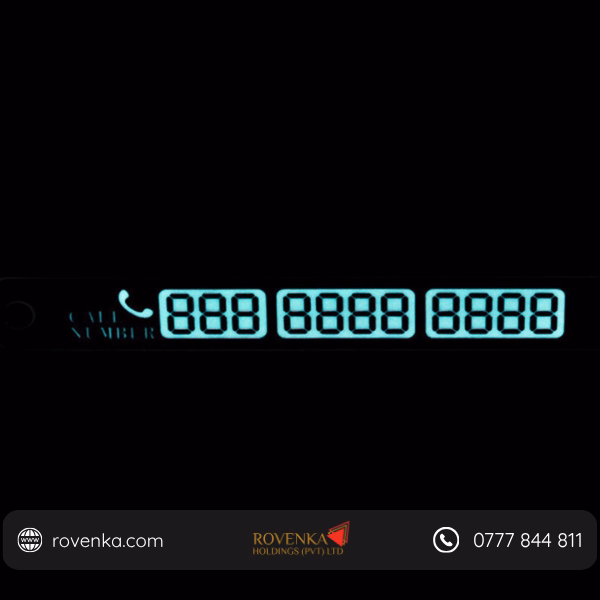 Glow in the Dark Parking Number Plate - Image 7