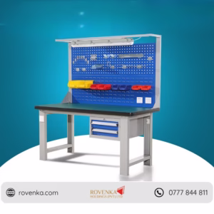 Heavy-Duty Steel Workbench Table