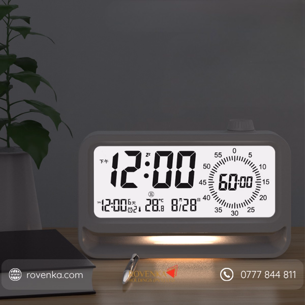 LED Digital Alarm Clock with Night Light, Temperature Display & Adjustable Brightness - Image 3