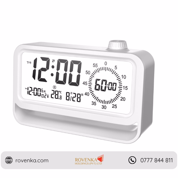 LED Digital Alarm Clock with Night Light, Temperature Display & Adjustable Brightness - Image 4