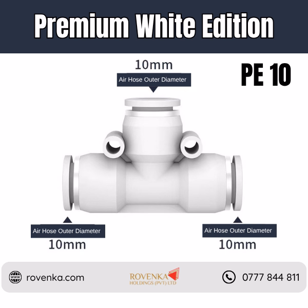 PE Pneumatic 3-Way T Connector - Image 7