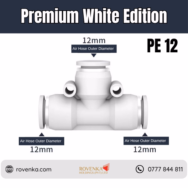 PE Pneumatic 3-Way T Connector - Image 6