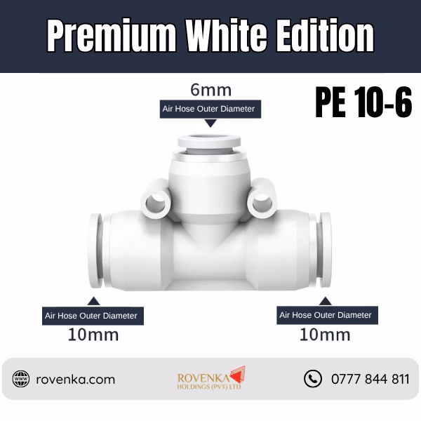 PE Pneumatic 3-Way T Connector - Image 15