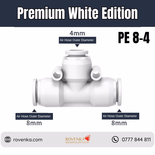 PE Pneumatic 3-Way T Connector - Image 8
