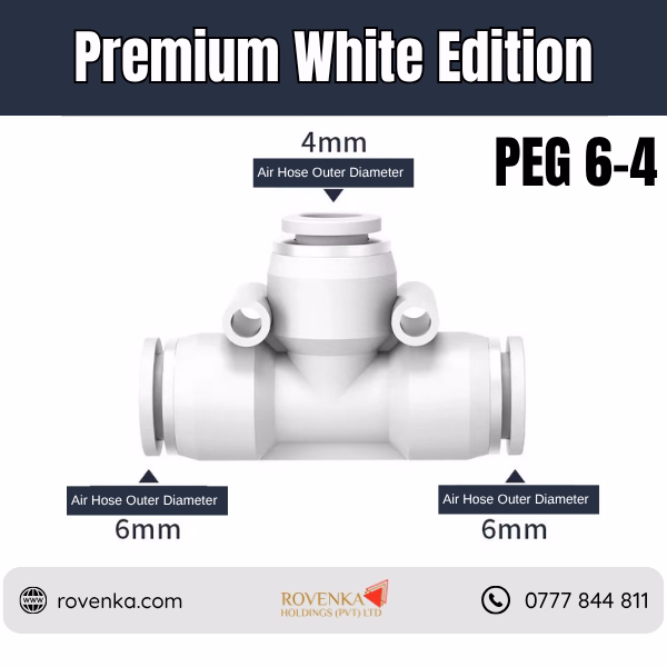 PE Pneumatic 3-Way T Connector - Image 9