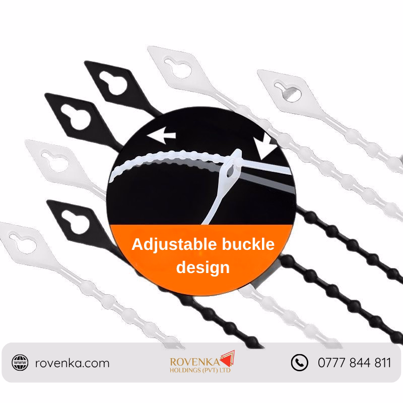 Reusable Beaded Cable Tie Strap
