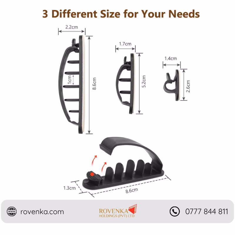 Self Adhesive Cable Organizer Clips - Image 5