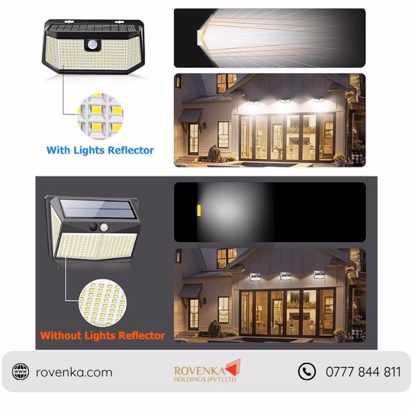 Solar Motion Sensor Wall Light 416 LED - Image 2