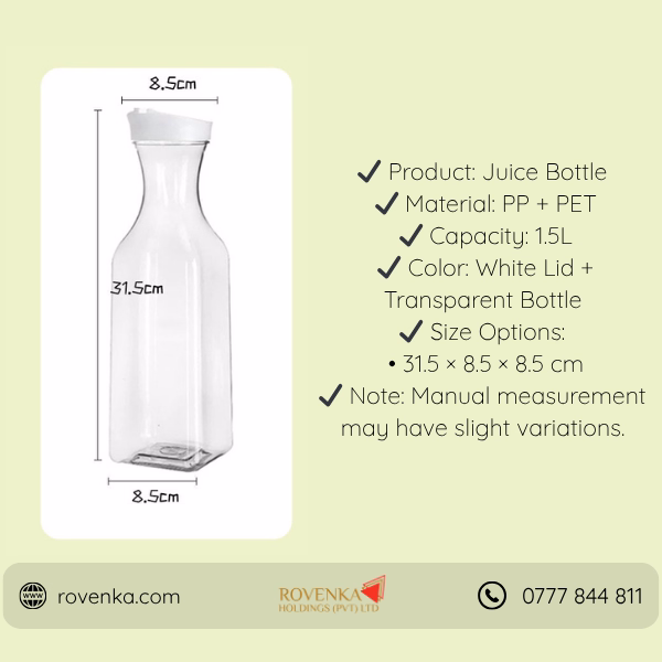 Square Plastic Beverage Bottle 1.5L - Image 6
