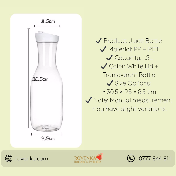 Square Plastic Beverage Bottle 1.5L - Image 7