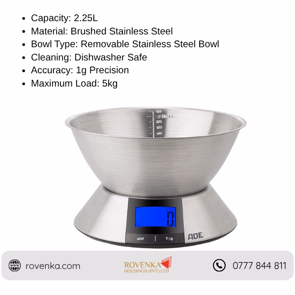 Stainless Steel Digital Kitchen Scale 5kg - Image 2
