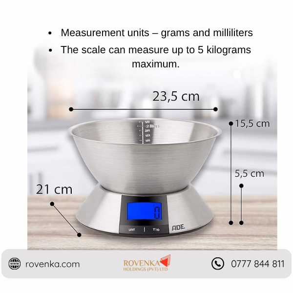 Stainless Steel Digital Kitchen Scale 5kg - Image 6