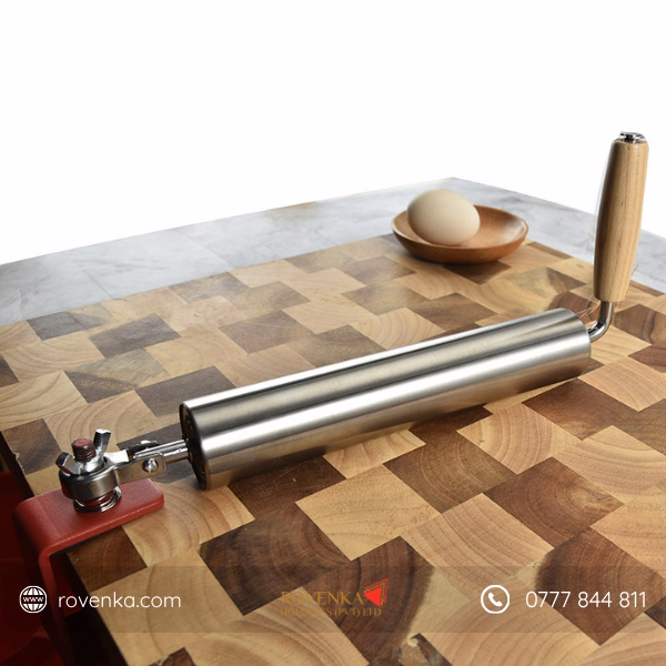 Stainless Steel Dumpling Rolling Pin with Clamp