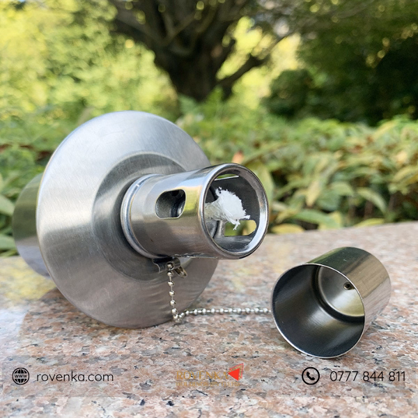 Stainless Steel Garden Oil Lamp - Image 2