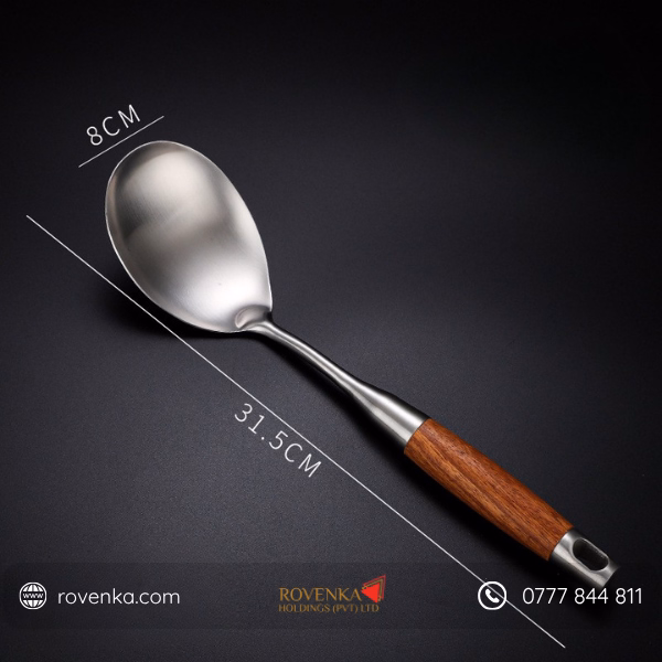 Stainless Steel Kitchen Utensil Set Wooden Handle - Image 6