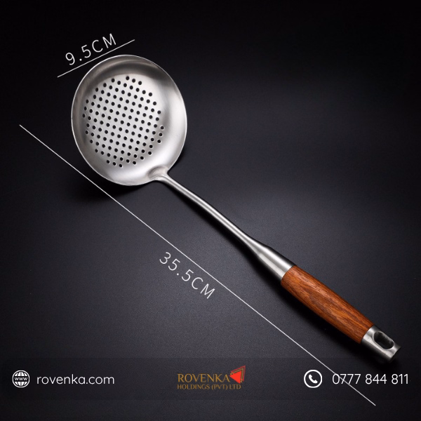 Stainless Steel Kitchen Utensil Set Wooden Handle - Image 7