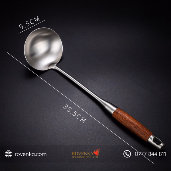 Stainless Steel Kitchen Utensil Set Wooden Handle - Image 8