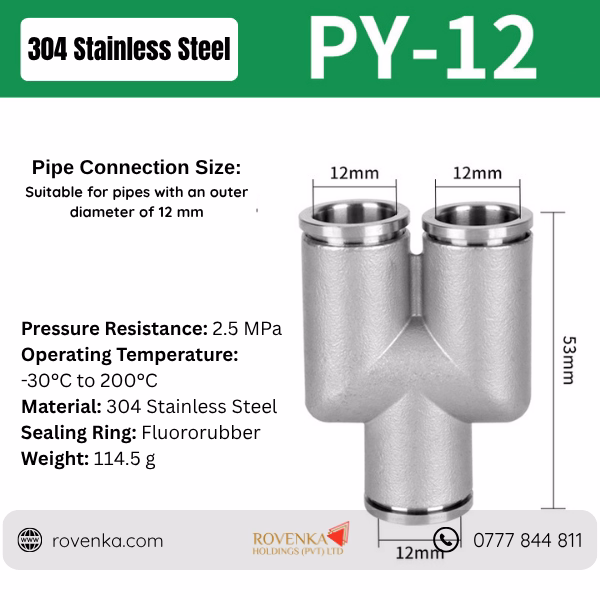 Stainless Steel Pneumatic Tee Connector - Image 9