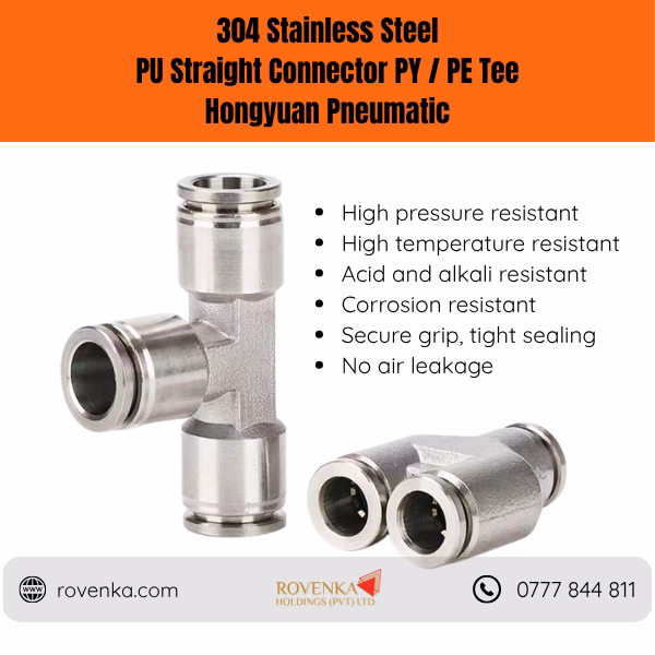 Stainless Steel Pneumatic Tee Connector - Image 3